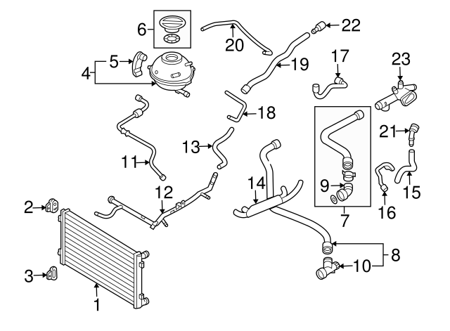 Radiator Upper Bracket 1J0-806-155-E - View 51