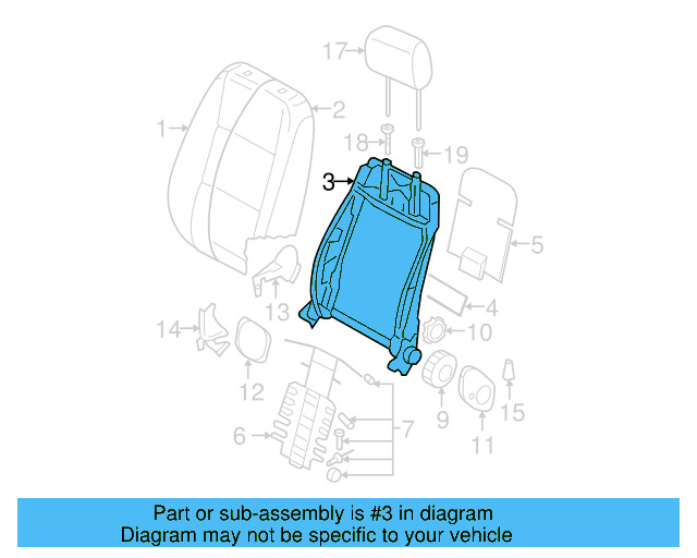 Seat Back Frame 1K4-882-045-JM