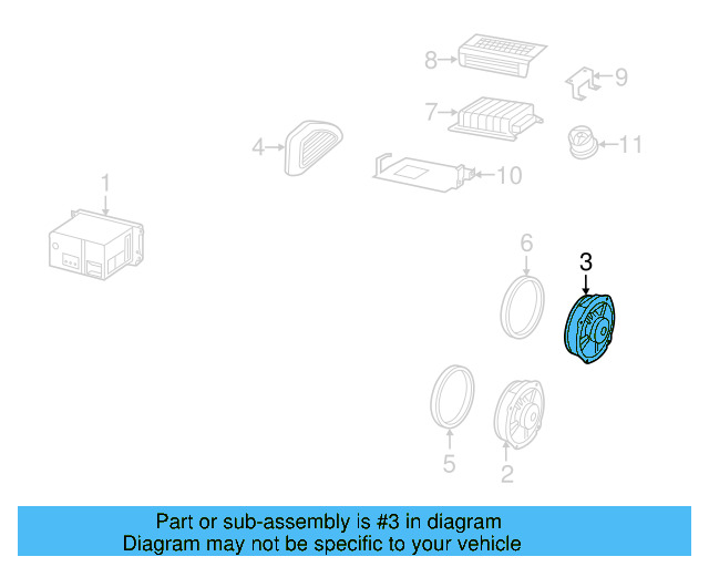 Quarter Panel Speaker 5C5-035-454-E - View 7