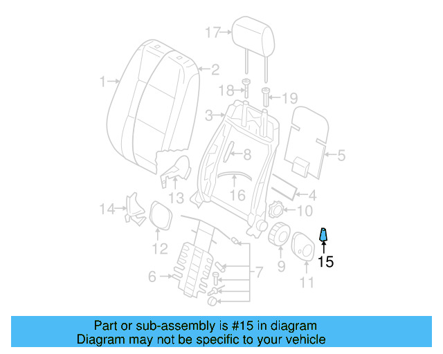 Recline Knob 1J0-881-671-H-3U6 - View 86