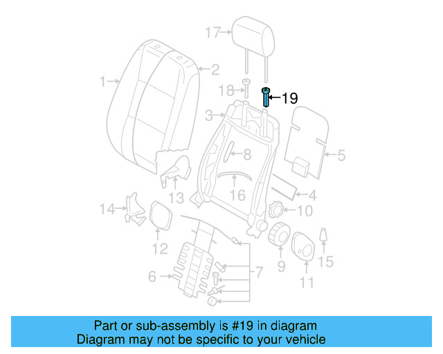 Recline Knob 1J0-881-671-H-3U6 - View 80