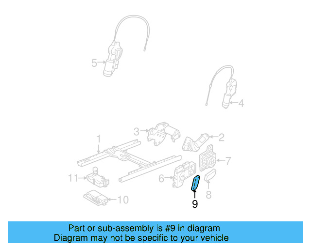 Adjust Lever 1K0-959-817-9B9 - View 11