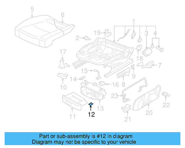 Storage Drawer Guide 6Q0-881-203 - View 4
