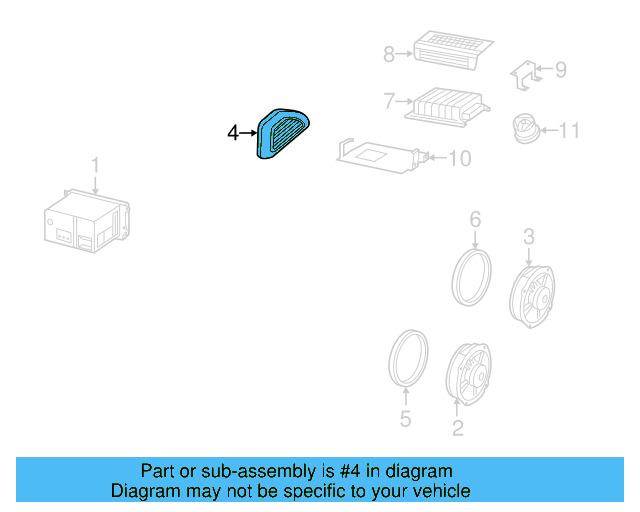 Rear Speaker 5C3-035-591-B-9B9