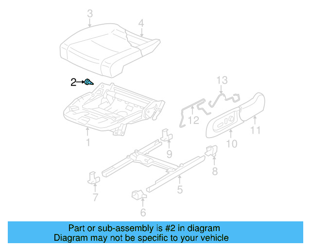 Seat Frame Screw 8E0-881-954 - View 6