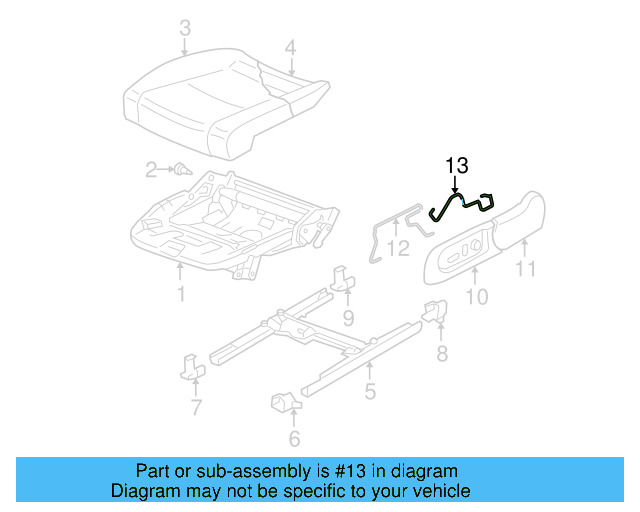 Seat Frame 1K0-882-600-B-9B9 - View 31