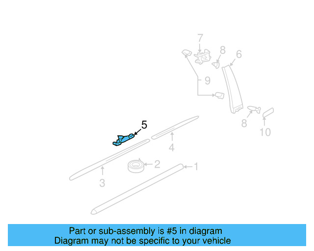 Scuff Plate Clip 7L0-853-547-A - View 3