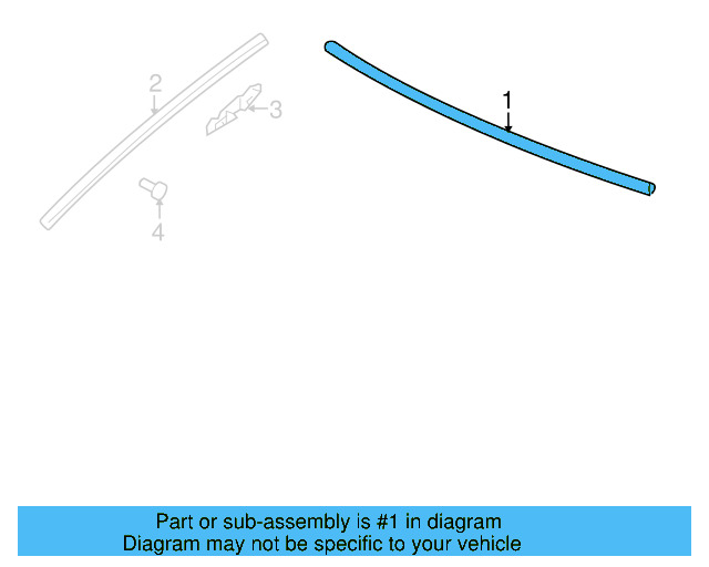Upper Molding 7L0-845-132 - View 3