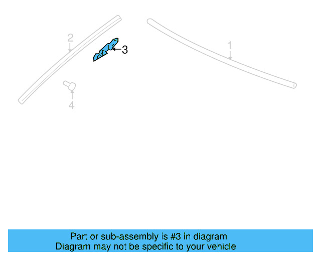 Water Deflector Retainer Clip 3D5-853-707-B - View 4