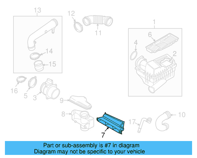 Air Inlet Duct 7N0-805-971-9B9