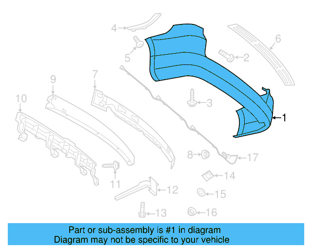 Bumper Cover (Unpainted) 7b0807417dgru - View 3