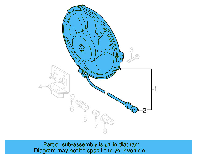 Fan Assembly 8D0-959-455-R - View 5