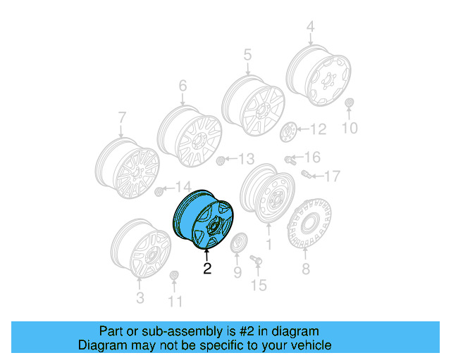 Wheel, Alloy 1J0-601-025-AD-091 - View 21