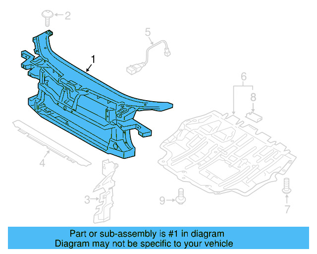 Radiator Support 3C8-805-588-C - View 3