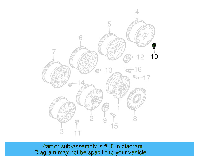 Center Cap 6N0-601-171-BXF - View 19