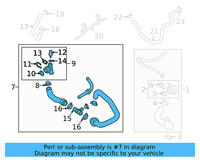 Radiator Hose 3QF-122-051-G - View 4