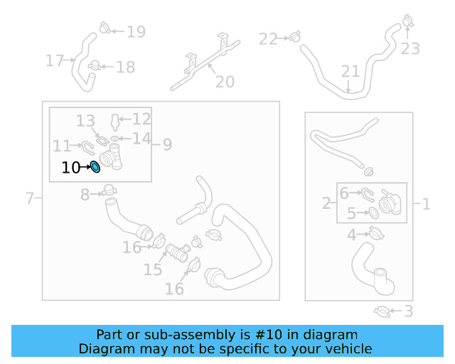 Water Hose Assembly Upper Seal N-907-653-01 - View 200