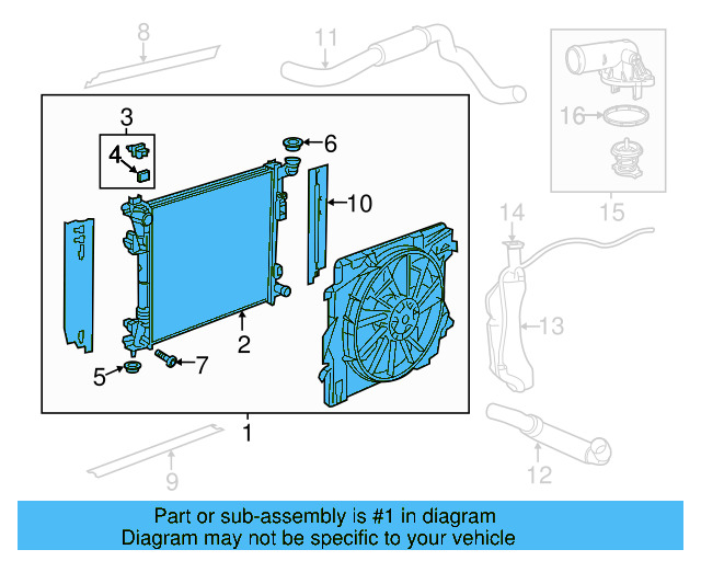 Cooling Module 7B0121249H - View 3
