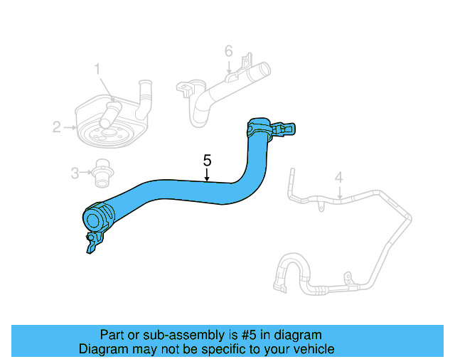 Lower Hose 7B0-121-051 - View 3