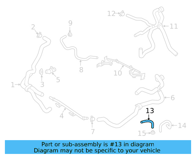 Coolant Hose 3QF-121-157-E - View 5