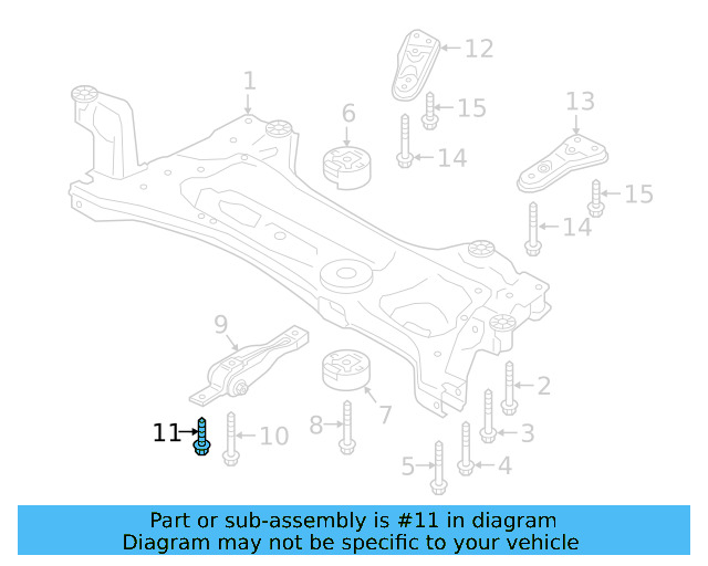 Engine Mount Support Bracket Bolt N-107-848-01 - View 12