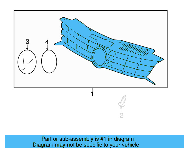 Upper Grille 1Q0-853-651-AP-041 - View 4