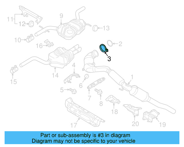 Converter & Pipe Clamp 5Q0-253-725-H - View 13