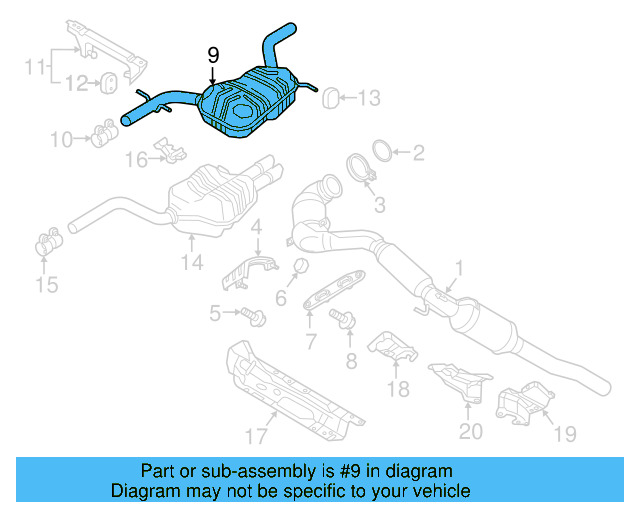 Rear Muffler 5C6-253-609-AE - View 5