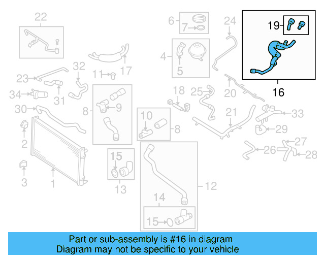 Water Hose Assembly 1C0-122-157-N - View 3