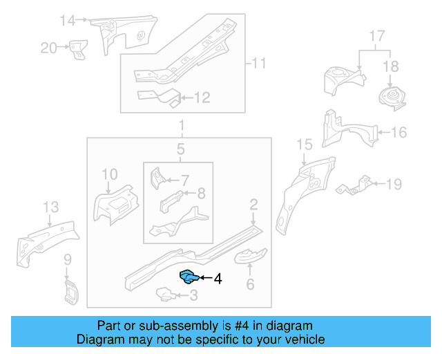 Front Retainer 1K0-803-128 - View 5