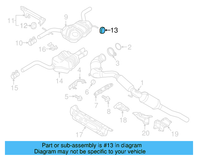Muffler & Pipe Retainer Ring 1K0-253-147-E - View 32