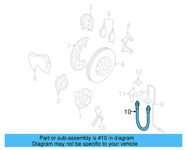 Brake Hose 3D0-611-701-G - View 4
