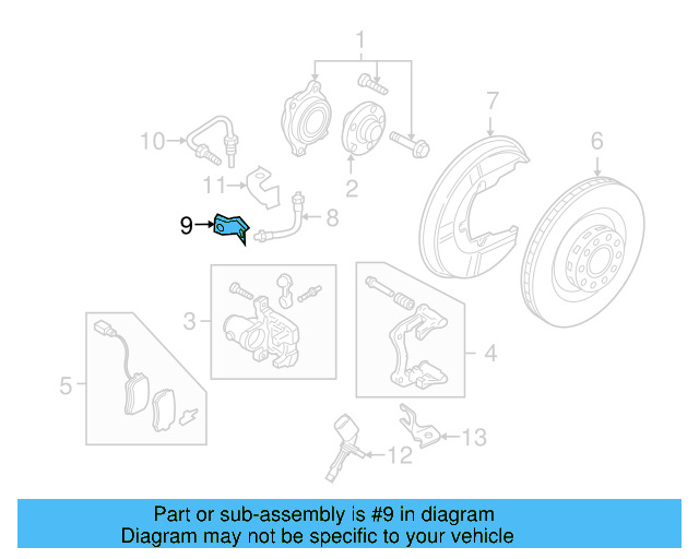 Brake Line Bracket 3D0-611-846-M - View 5
