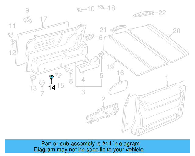 Center Seat Belt Cap 811-857-845-01C - View 3