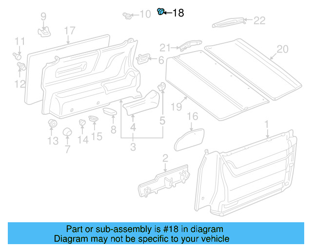 Center Seat Belt Cap 811-857-845-01C - View 2