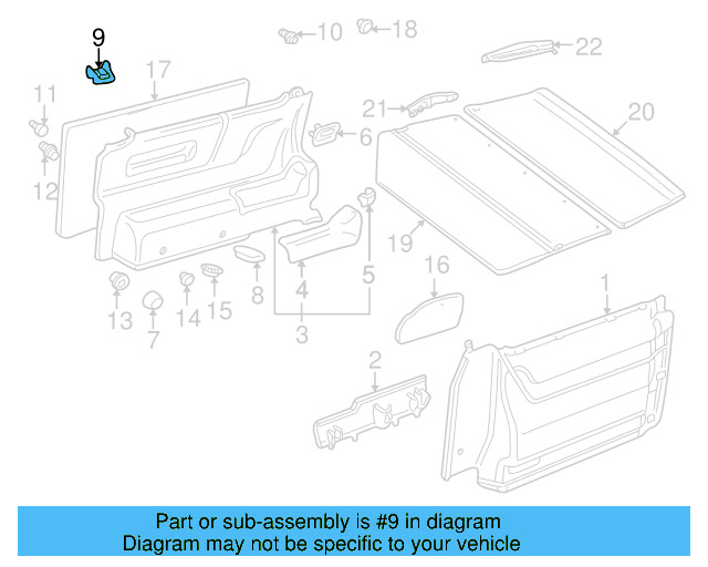 Center Seat Belt Cap 811-857-845-01C - View 7