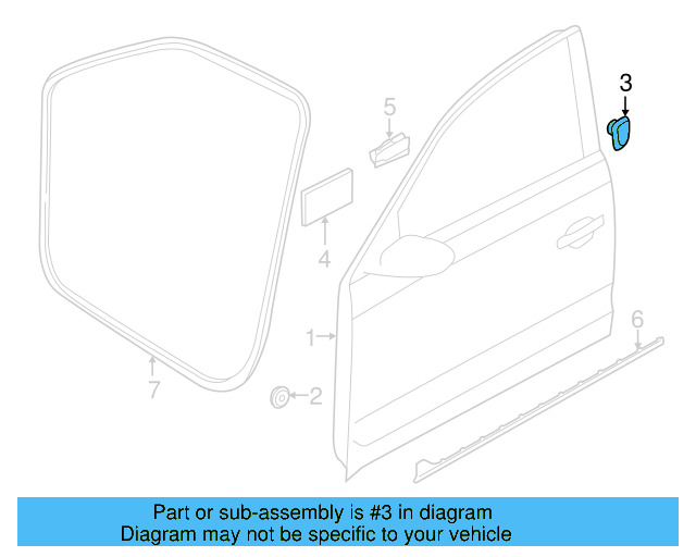 Door Shell Cap 5N0-837-111-9B9 - View 12