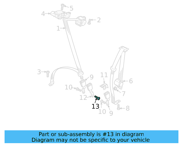 Outer Buckle Bolt N-989-247-01 - View 12