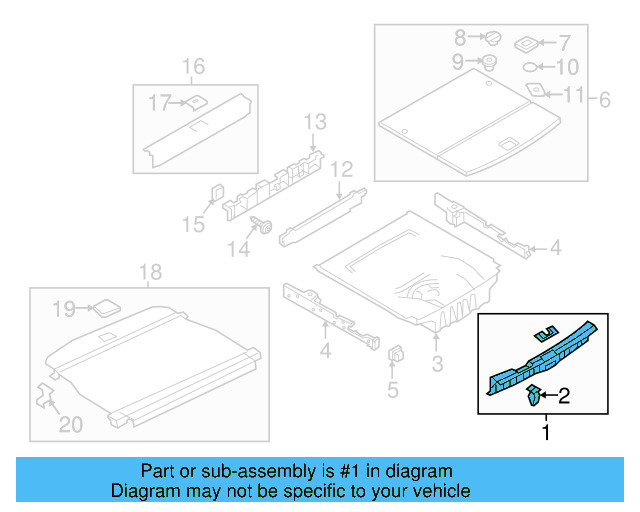 Rear Trim Panel 5G9-863-459-82V - View 3