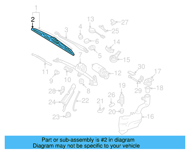 Back Glass Wiper Blade Refill 895-955-429-A - View 32