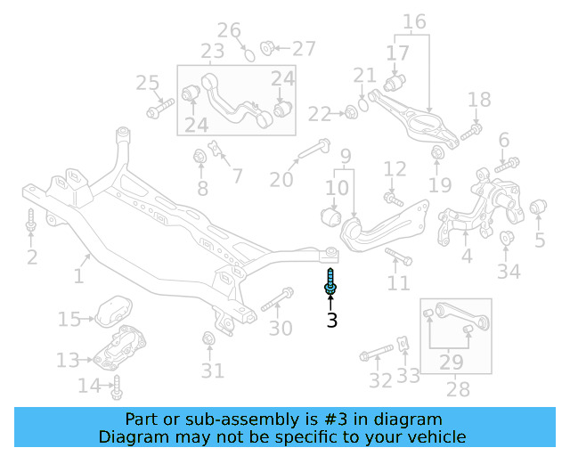 Lower Control Arm Mount Bolt N-106-286-01 - View 11