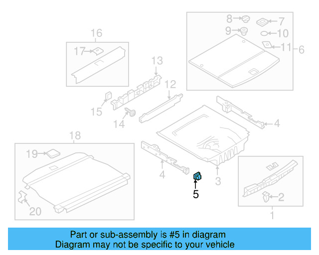 Side Trim Clip 5G9-864-581-737 - View 4