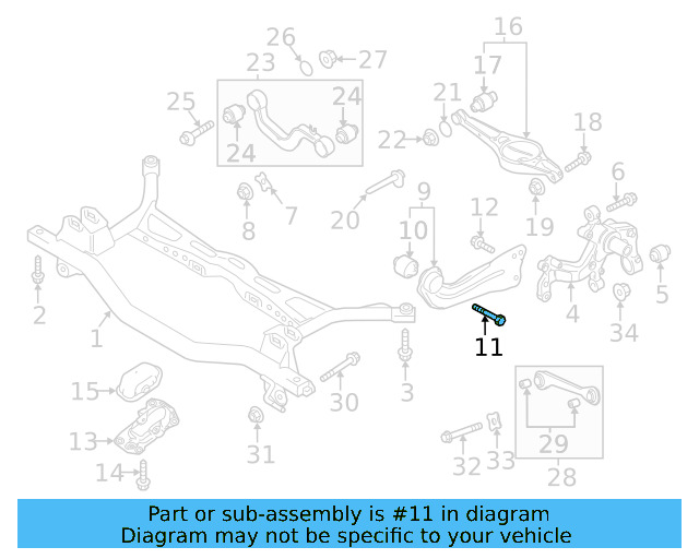 Trailing Arm Mount Bolt N-101-708-04 - View 23