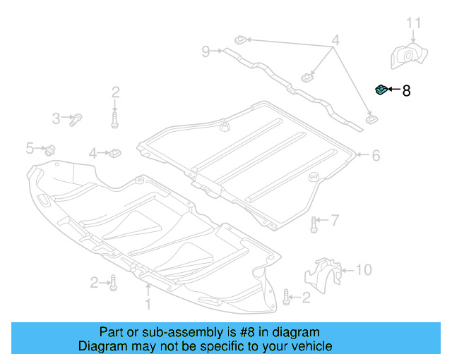 Front Deflector Nut 8D0-805-960 - View 18