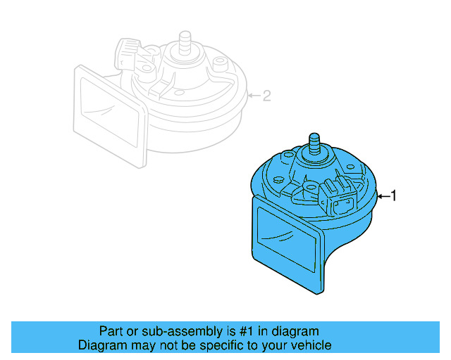 Low Note Horn 8W0-951-221 - View 15