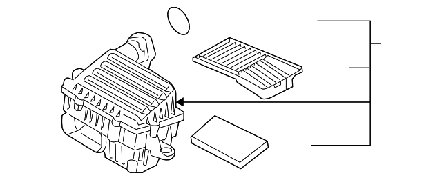 Air Cleaner Assembly 5Q0-129-607-BB