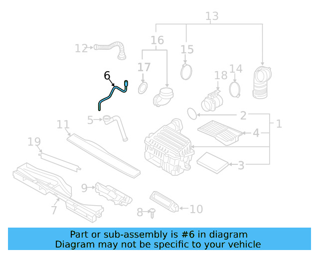 Hose 06K-133-583-L - View 3