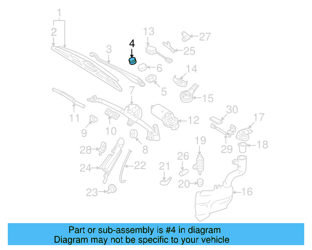 Wiper Arm Cap 5N0-955-205-9B9 - View 16