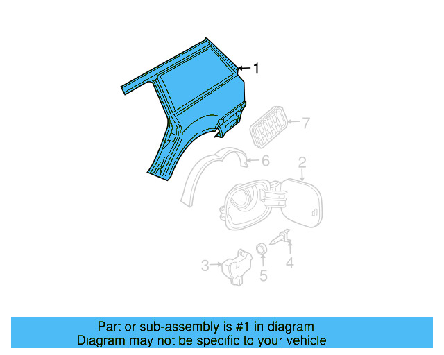 Quarter Panel 1J5-809-843-A - View 9