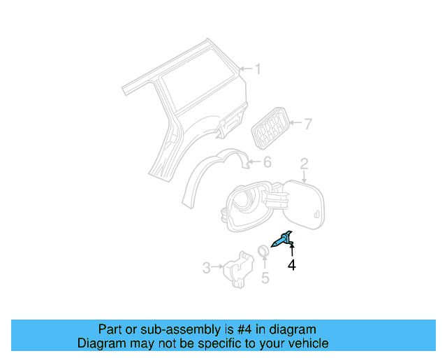 Fuel Door Latch 1J0-810-899 - View 6